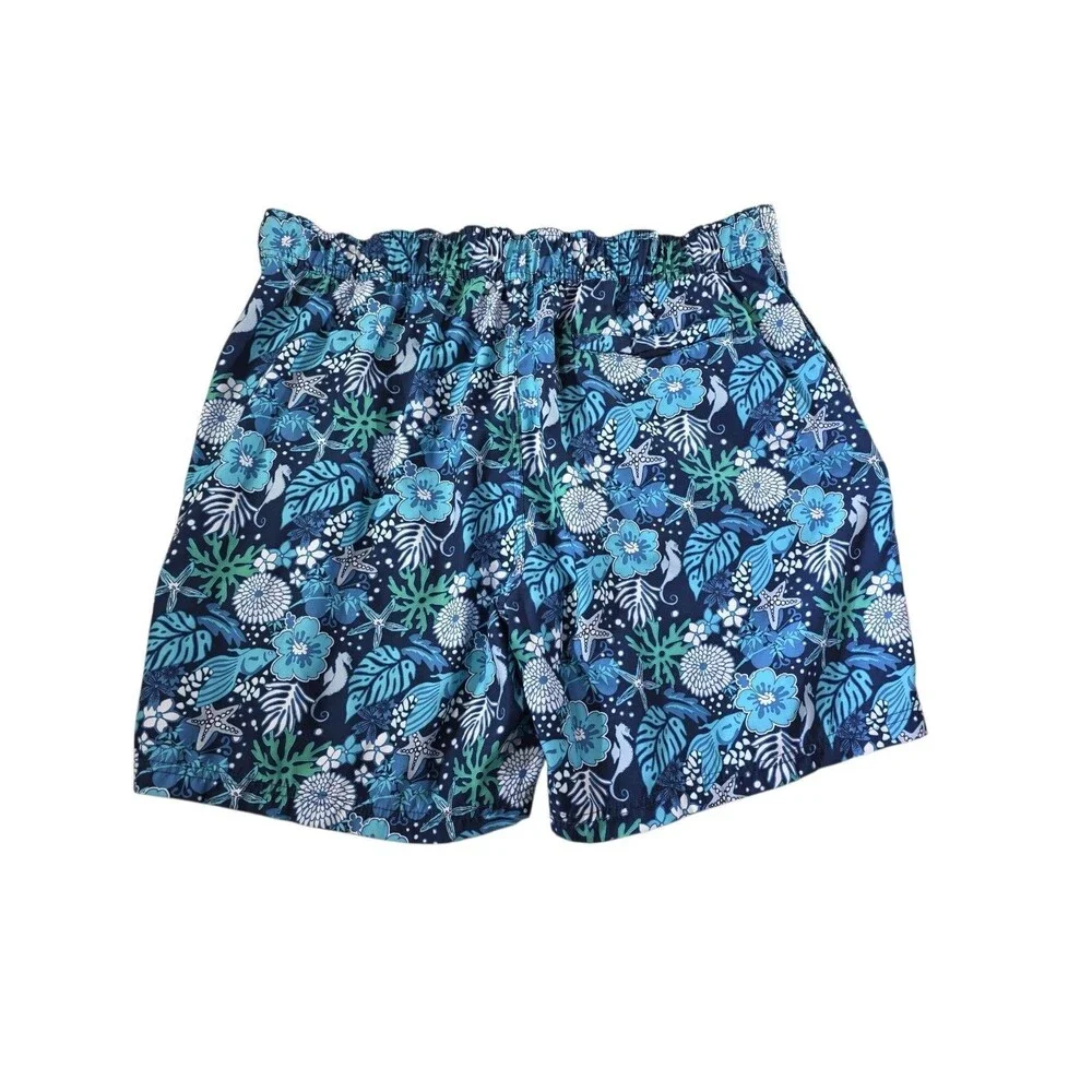 Nautica Mens XXL Board Shorts Swim Trunks Tropical Floral Fish Mesh Lined EUC